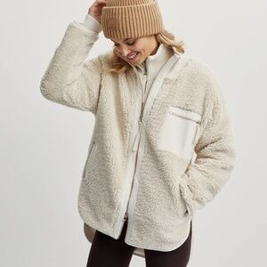 Varley Marney Sherpa Jacket Sandshell Scooped Hem SOLD OUT